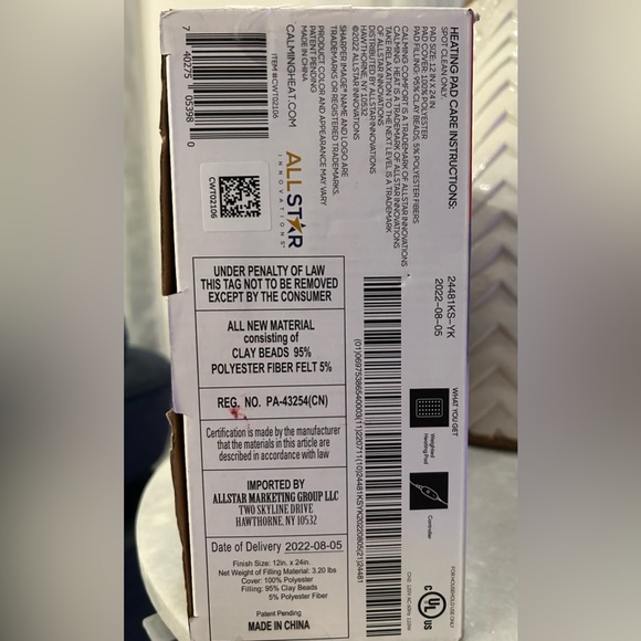 Sharper Image Calming Heat: Massaging Weighted Heating Pad. NIB - Picture 6 of 8